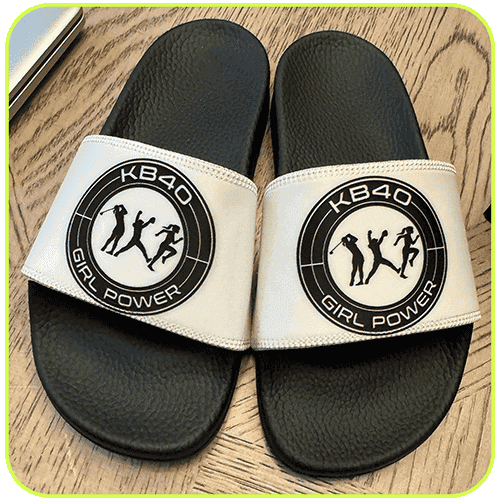 Slides printed with the KB40 logo
